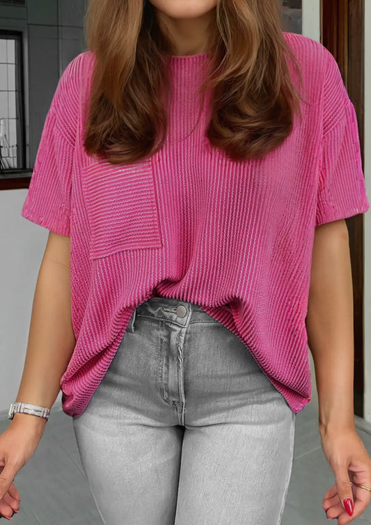 Ribbed Pocket Top